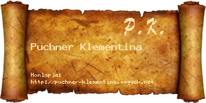 Puchner Klementina névjegykártya